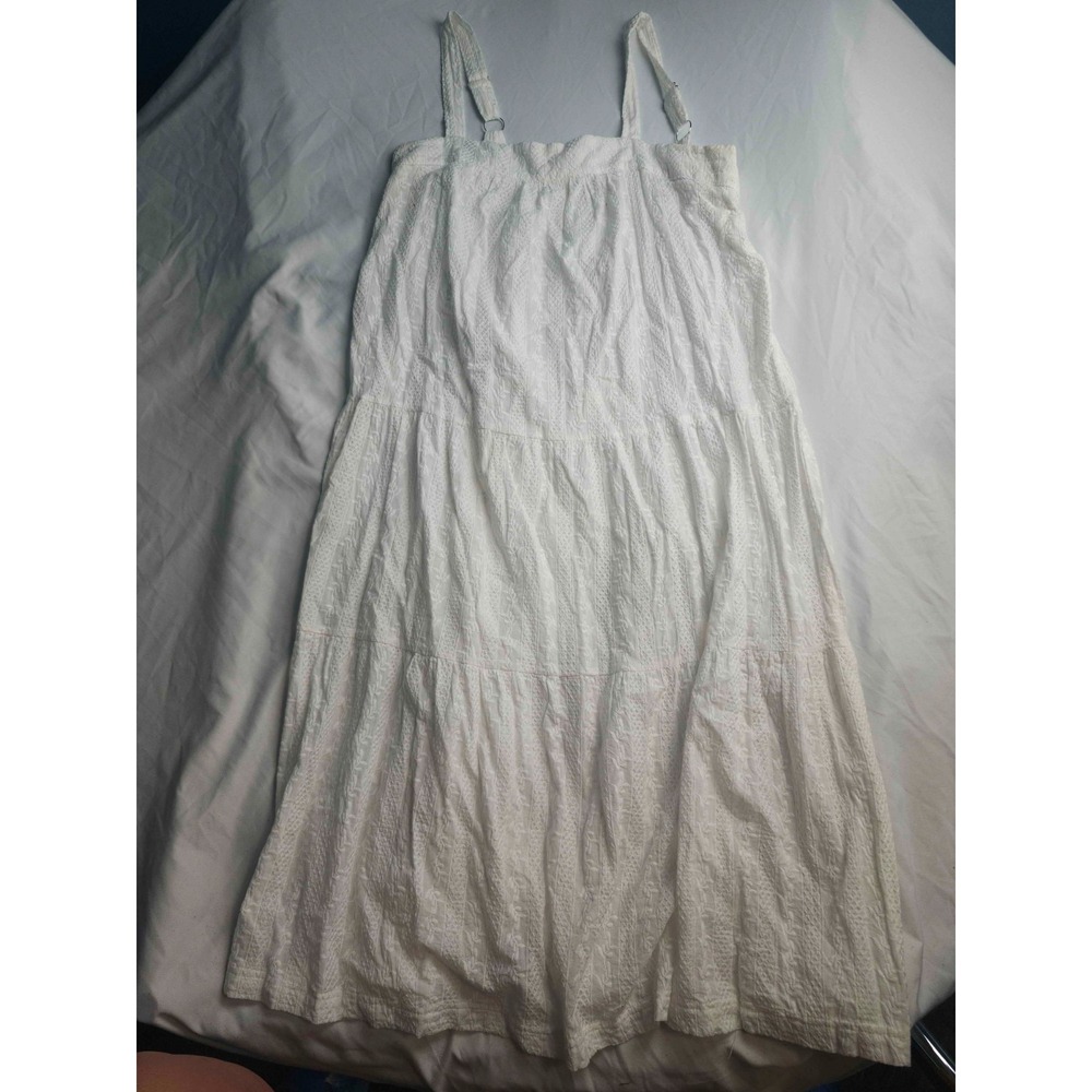 White Long Sleeve Maxi Dress with Adjustable Straps